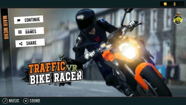 vr摩托车竞速游戏(VR Traffic Bike Racer) v1.0.8 安卓版 1