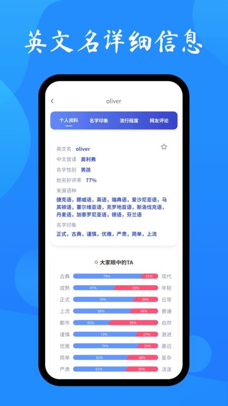 英文名起名取名助手免费版 v2.1.2 安卓版 2