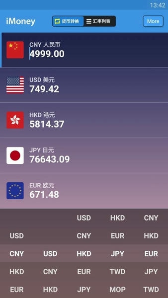 全球汇率转换软件(iMoney) v0.2.11 安卓最新版 1
