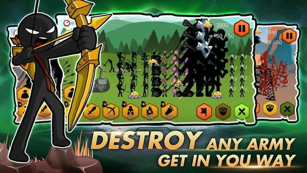 火柴人战争传奇免广告版(Stickman Battle) v1.12.1 安卓版 0
