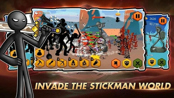 火柴人战争传奇免广告版(Stickman Battle) v1.12.1 安卓版 1