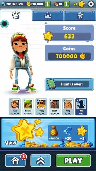 地铁跑酷黑侠内置菜单(Subway Surf) v4.07.2 安卓版 0