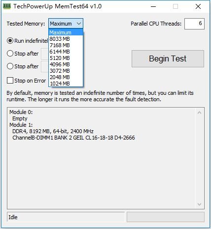 techpowerup memtest64(内存稳定性测试软件) v1.0 官方版 2