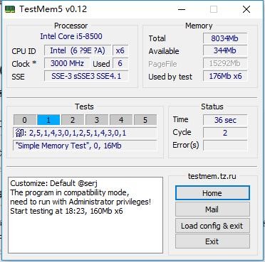 TestMem5内存检测工具 v0.12 绿色版 0