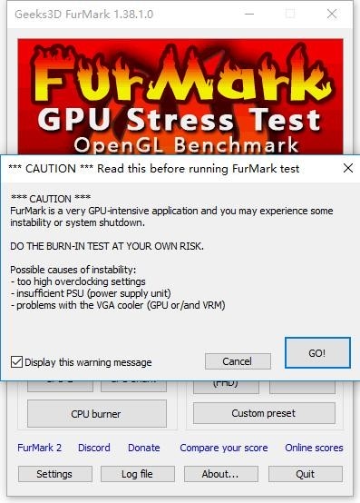 furmark中文版(显卡测试工具) v1.38.1.0 免费版 2