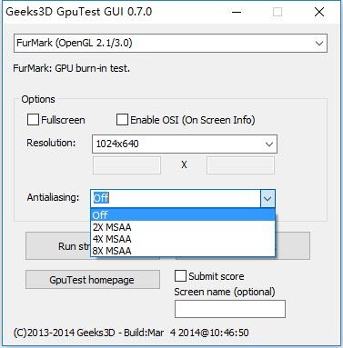 GpuTest烤机软件 v0.7.0 绿色版 1