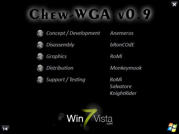 chew wga工具(win7激活工具) v0.9 绿色版 0