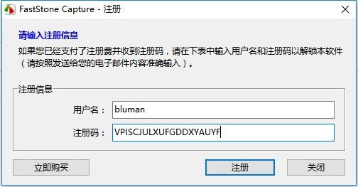 faststone capture激活码