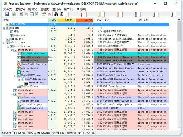procexp进程管理器 v16.32 绿色版 3