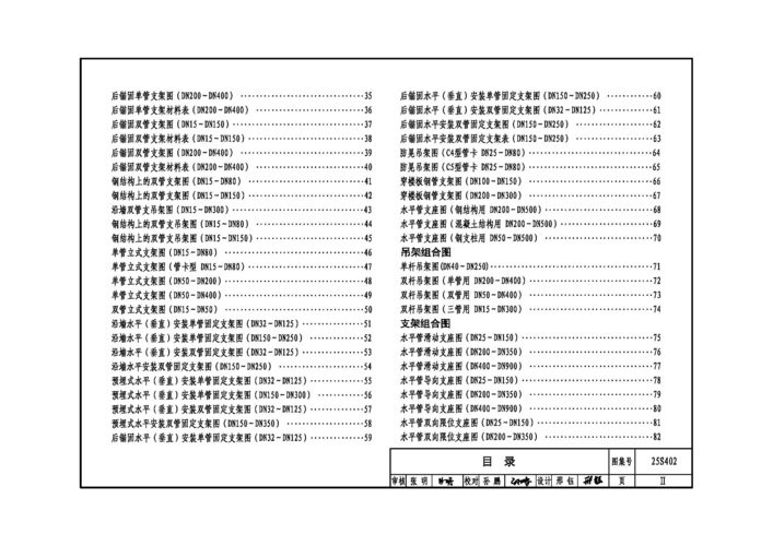 25S402室内管道支架及吊架图集 25S402图集免费下载
