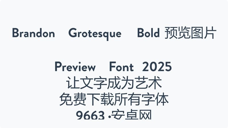 brandon grotesque bold 免费版 0