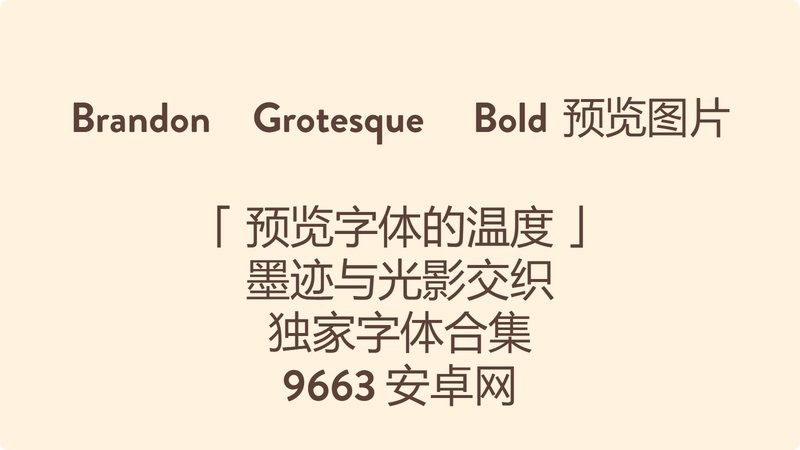 brandon grotesque bold 免费版 2
