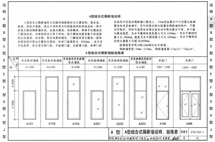 07sj504-1隔断隔断墙图集 07sj504-1免费下载