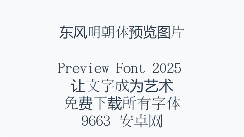 东风明朝体 官方版 0