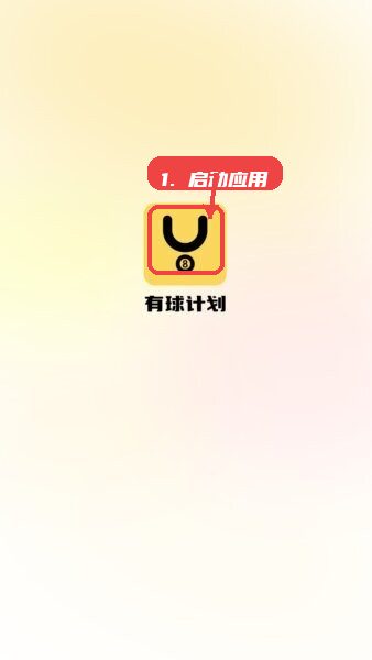 有球计划最新版本教程图:第一步,启动应用进入登录界面。 启动应用进入登录界面。