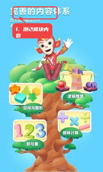 浏览四大模块内容。