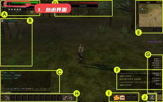 奇迹世界sun2教程图:第三步,熟悉界面。 熟悉界面。