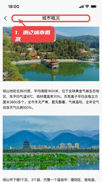 保山数字市民教程图:第四步,浏览城市概况。 浏览城市概况。