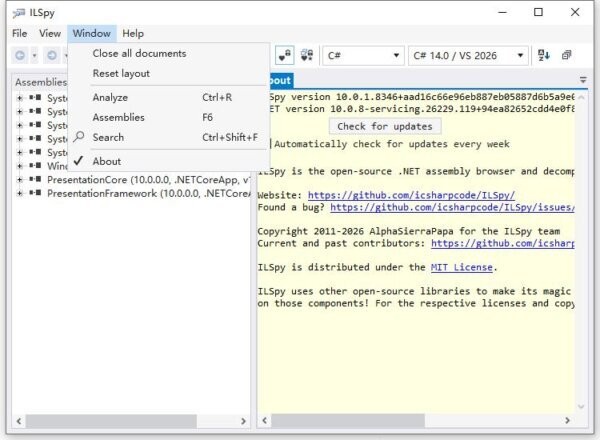 ilspy反编译工具中文免费版 v10.0.1.8346 最新版 0