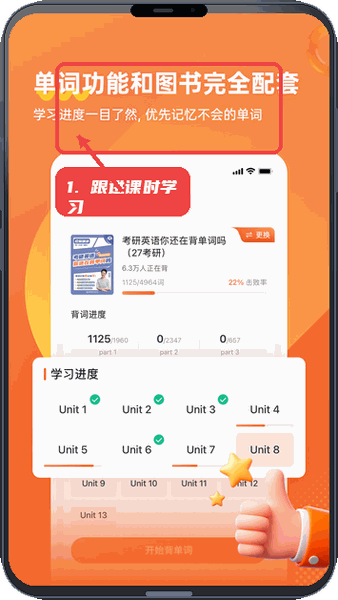 学丞教程图:第三步,跟进课时学习。 跟进课时学习。