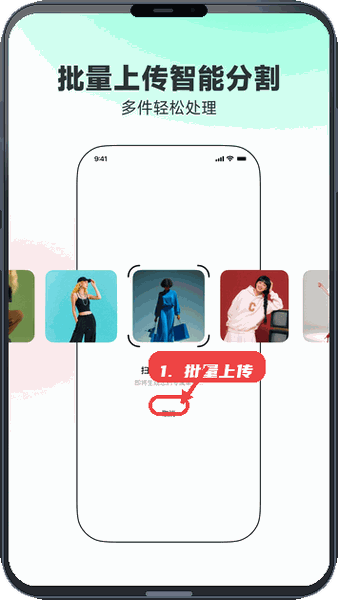 WearWow教程图:第四步,批量上传与管理。 批量上传与管理。