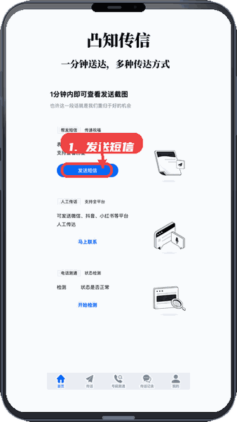 发送短信。