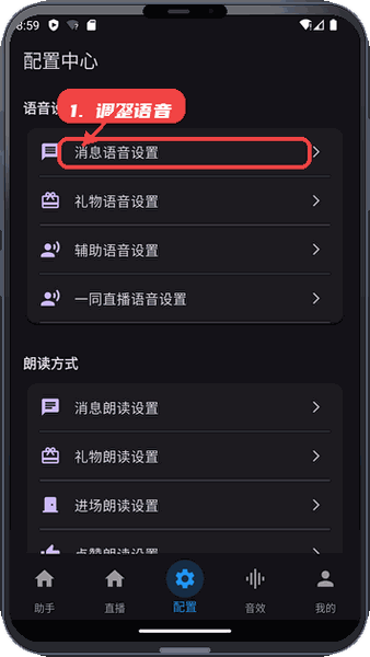 调整语音设置。