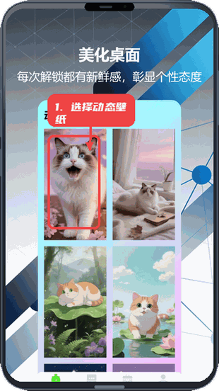 选择动态壁纸美化桌面。