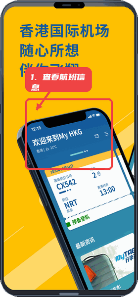 查看航班信息卡。