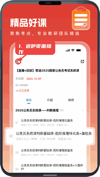 智途在线教程图:第一步,返回页面操作。 返回页面操作。