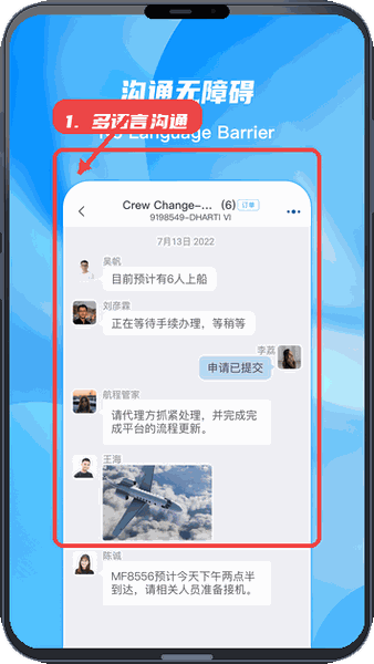 ePorts教程图:第四步,进行多语言沟通。 进行多语言沟通。
