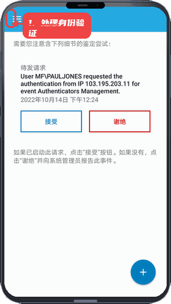 NetIQ Auth教程图:第四步,处理身份验证请求。 处理身份验证请求。