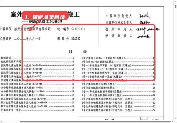 22s702图集教程图:第二步,查阅目录定位所需章节。 查阅目录定位所需章节。