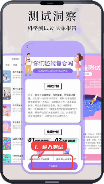 进入情感关系复合测试。