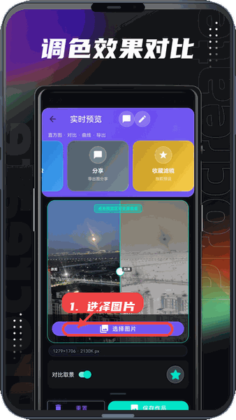 Lut滤镜包教程图:第一步,选择图片。 选择图片。