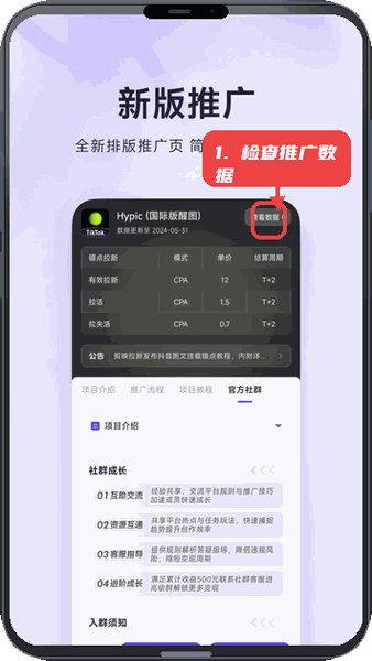 检查推广数据。