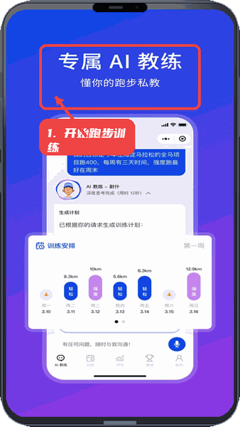 开始跑步训练。