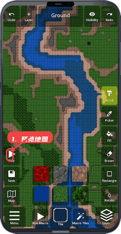 NotTiled教程图:第四步,预览地图效果。 预览地图效果。